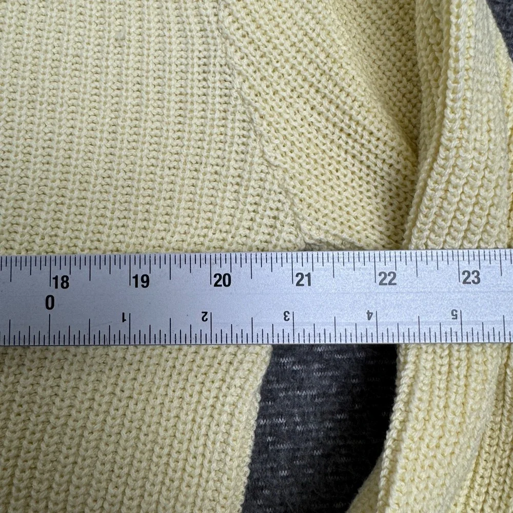 Vintage‎ St. Johns Bay Cardigan Sweater Mens XL Cream USA Knit Deadstock 70s